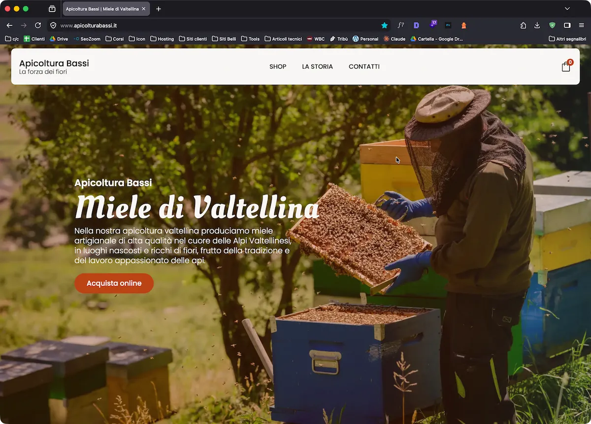 Home page del sito apicolturabassi.it